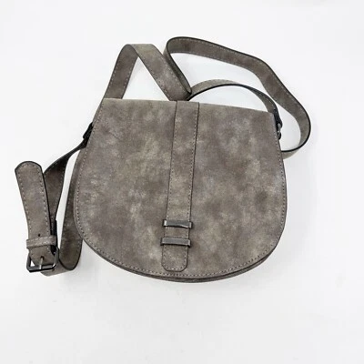 Bolso Bandolera Neiman Marcus Imitación Gamuza Para Mujer Gris NUEVO Foto 1 de 4