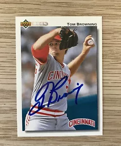 Tom Browning Autographed Card - 1992 Upper Deck - Cincinnati Reds - Picture 1 of 1