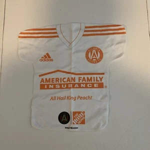 Atlanta United FC MLS Soccer White Rally Fan Towel  Jersey  shaped orange Adidas - Picture 1 of 3