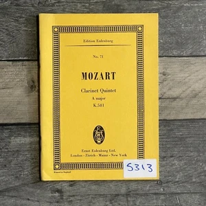 Edition Eulenburg No. 71 MOZART Kv 581 Clarinet Quintet in A major for Strings - Picture 1 of 56