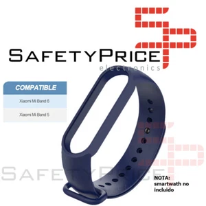 Correa Recambio Pulsera Actividad Xiaomi Mi band 5 Y 6 Smartwatch Reloj AZUL - Imagen 1 de 3