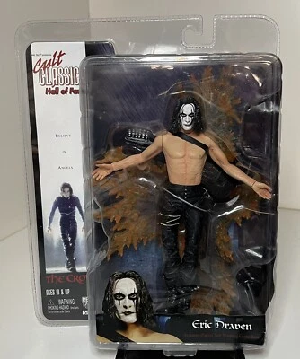 NOS THE CROW ERIC DRAVEN ACTION FIGURE NECA REEL TOYS CULT CLASSICS HALL OF FAME - Image 1 of 4