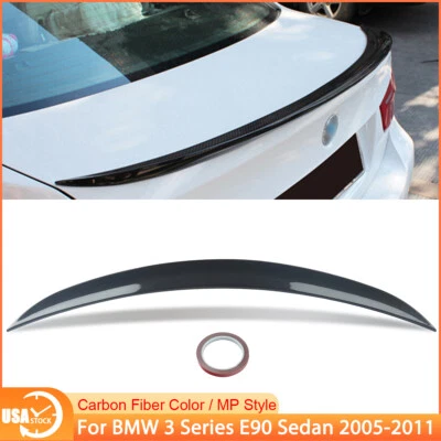 For 2005-2011 BMW 3er E90 M3 MP Style Rear Trunk Spoiler Lip Wing Carbon Fiber Foto 1 de 4