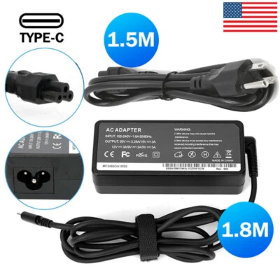 65W USB-C Type-C PD Fast Charger AC Adapter Laptop Charger Universal PowerSupply - Image 1 of 4
