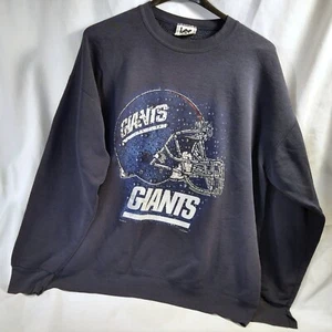 Vintage New York Giants NYG Big Helmet Logo Lee Sport XXL Crewneck Sweater NFL - Picture 1 of 16
