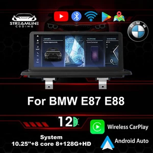 ANDROID 12 QUALCOMM 8 CORE MULTIMEDIA FOR BMW E87 E88 MULTIMEDIA GPS NAVIGATION - Picture 1 of 5