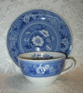 Set 4-teilig ~ SPODE BLUE ROOM Collection BOTANICAL & FLORAL Tasse & Untertasse - Bild 1 von 6