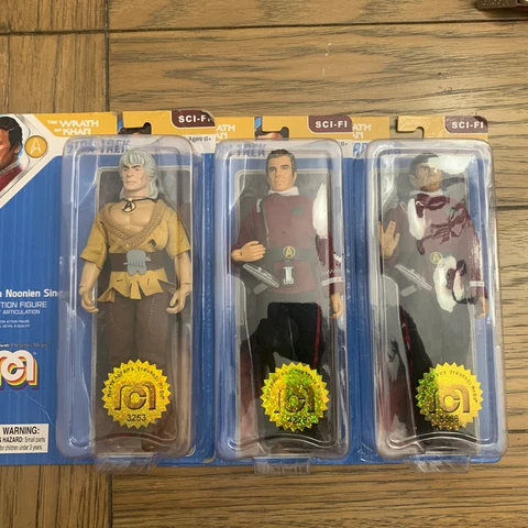 Mego Star Trek The Wrath of Khan Admiral Kirk, Spock, Khan MOC Cover