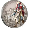 Knights Templar Warrior Viking Sheild Large German Silver Pendant 20" Necklace