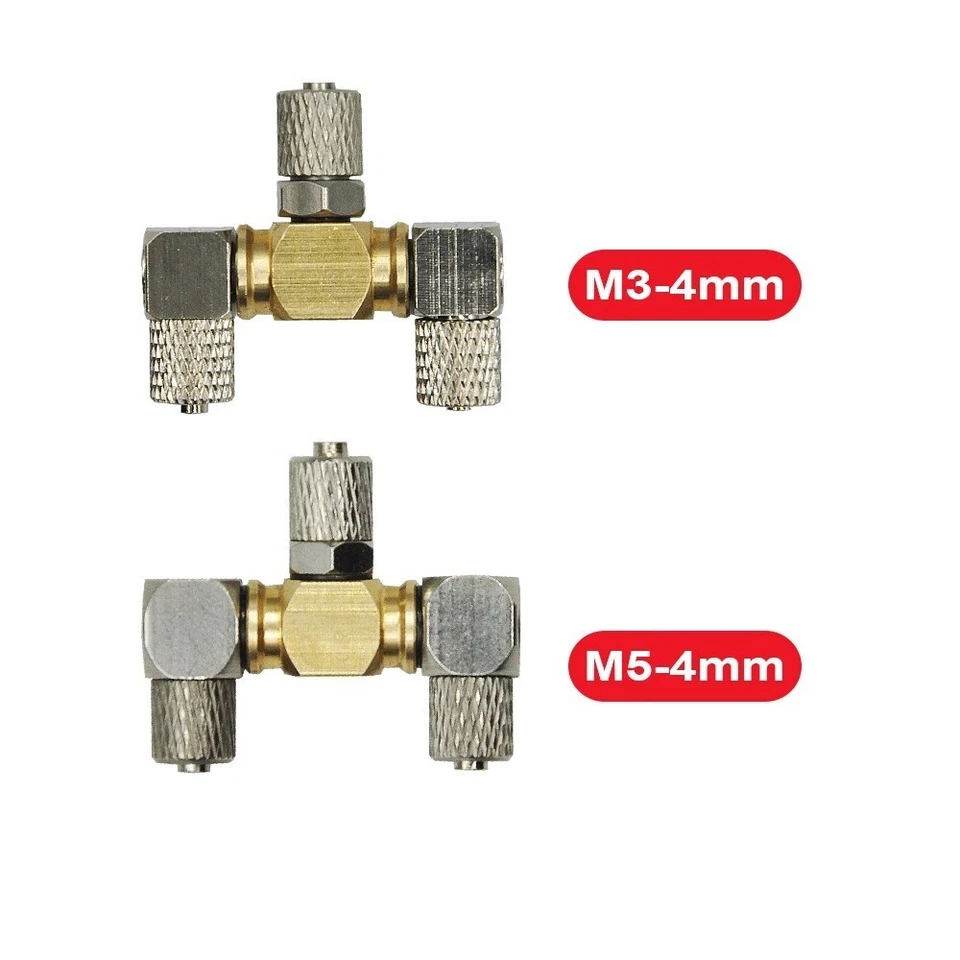 MARKENLOS Mini connettore idraulico in rame 3 vie tipo T/Y Multi Oil Way fitting per escavatore RC