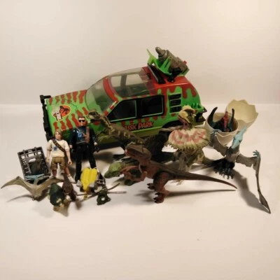 ⭐Jurassic Park BUNDLE-Jungle Explorer, personaggi e dinosauri vari-KENNER 1993⭐ - Immagine 1 di 4