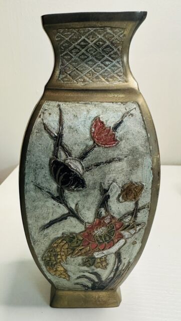 中国古董黄铜花瓶| eBay