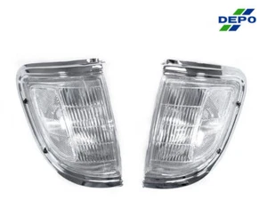DEPO Front Chrome & Clear Corner Lights Lamps Fit For 95 96 Toyota Tacoma 2WD - Picture 1 of 2