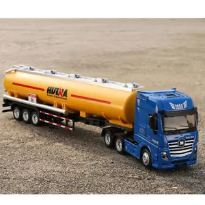 1/60 Oil Tanker Truck Model Car Semi Truck Diecast Toy Cars Toys for Boys Blue - Picture 1 of 4