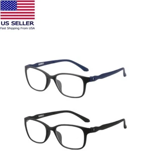 Reading Glasses Men Round TR90 Ultra Light Presbyopia 2 Piece Set Strenght +3.50 - Picture 1 of 5
