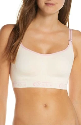 Lencería Cake Maternity para mujer sujetador sin costuras de enfermería inalámbrico algodón, rubor, S Foto 1 de 4