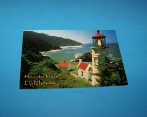 Heceta Head Lighthouse Toward Sea Lion Caves  Vintage Postcard  Oregon  - Picture 1 of 2