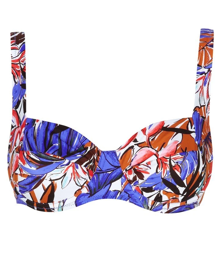 HUIT PATCHOULI ROYAL PURPLE UNDERWIRE BIKINI TOP SIZE 32C/10C NEW - Image 1 of 1