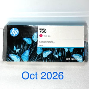 Genuine HP DesignJet 766 Magenta Ink Cartridge P2V90A OCT 2026 SEALED - Picture 1 of 8