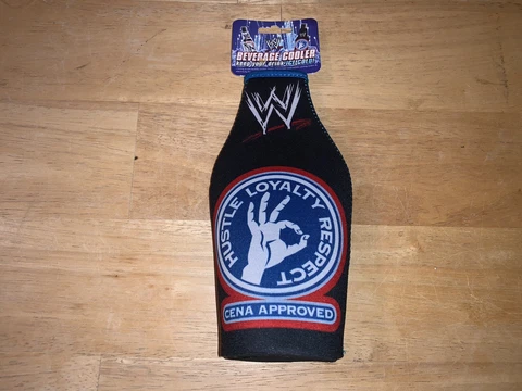 WWE John Cena Beverage Bottle Cooler Koozie Hustle Loyalty Respect Cover