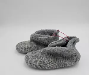 Dluxe by Dearfoams Super Comfort Women's Gray Knit Bootie Slippers Medium 7-8 - Picture 1 of 10