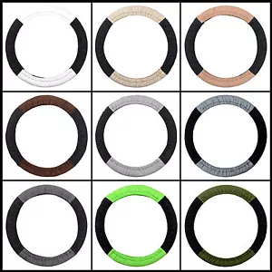 Cotton steering wheel cover TWO TONE choose from 22 color combinations - Bild 1 von 24