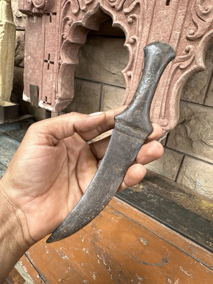 古代铁刃手工锻造Pesh Kabz匕首Katar刀剑Jamia 1800 — 第 1/4 张图片