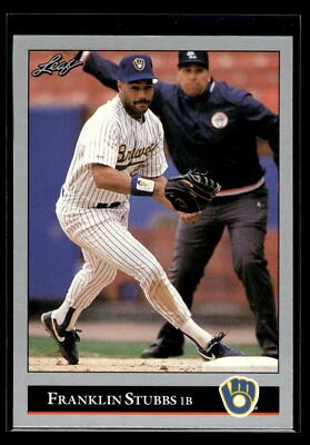 1992 Leaf Baseball #328 Franklin Stubbs Milwaukee Brewers Pack Fresh Mint+ - Image 1 of 2