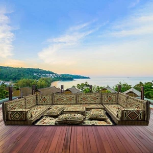 U-förmige Arabische Ecke Majlis, Orientalisches Sofa, Orientalische Sitzecke - Bild 1 von 3