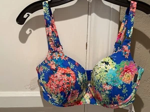 Sujetadores Jenette Rosa Faia Beautyfull Traje de baño Top Milo Balc Floral Talla 34E Nuevo con etiquetas - Imagen 1 de 5