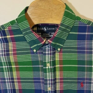Ralph Lauren 2XL Men’s Multicolor Plaid Long Sleeve Button Front Shirt - Picture 1 of 5