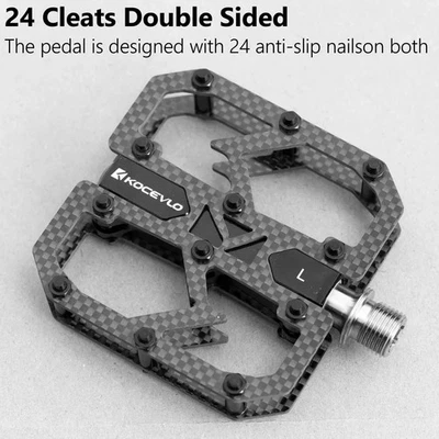 Carbon Fiber Mountain Bike Pedals Thru Axle Road Bicycle Lightweight Pedals - Image 1 of 4
