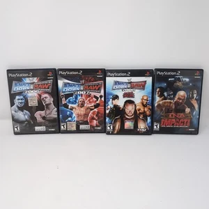WWE Lot: SmackDown Vs Raw 2006, 2007, 2008 & TNA Impact (PS2, PlayStation 2) - Picture 1 of 7