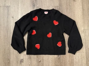 Kate Spade Pullover Damen Medium Heart Pop Wollmischung Pulli Schwarz Strick - Bild 1 von 8