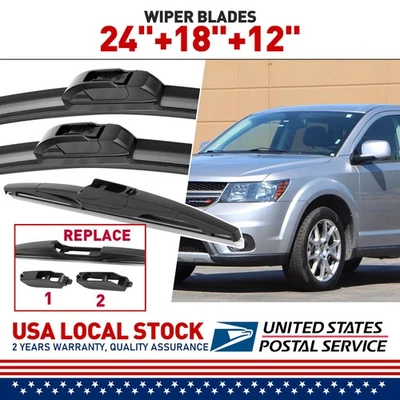 Limpiaparabrisas delantero 3 piezas para Dodge Journey 2019-2022 Foto 1 de 4