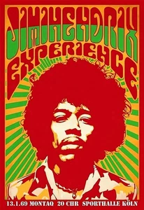 11.69x16.54 The Jimi Hendrix Experience Photo Poster 1969 Colonia Germany - Picture 1 of 1
