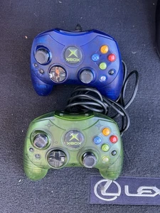 Genuine Xbox Original OEM Controller Blue And Green - Picture 1 of 4