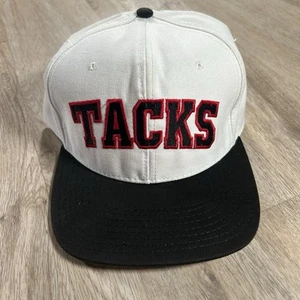 Vintage CCM Tacks Hockey Hat Snapback NHL White Black Arch Cap - Picture 1 of 8