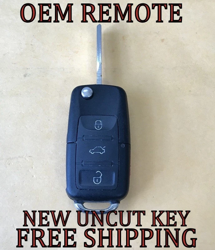 OEM VOLKSWAGEN VW 02-05 JETTA GOLF ESCARABAJO PASSAT LLAVE ABATIBLE MANDO A DISTANCIA SIN LLAVE   Foto 1 de 3