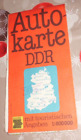 DDR Autokarte der DDR + Tourist Verlag Berlin  1 : 500 000  von ca 1986