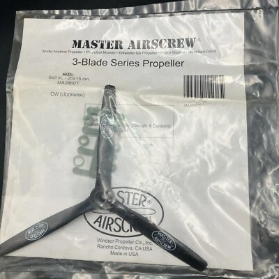 Master Airscrew/windsor Propeller 3 Blade Prop  8 x 6 MA0860T NIP - Image 1 of 4