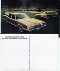 1972 Ford LTD and Gran Torino Country Squire Wagons Advertising Postcard