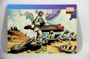 Star Wars Galaxy 1993 Topps Trading Card #122 Luke On Tatooine Artwork L016039 - Picture 1 of 2