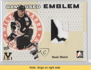 2006-07 ITG Heroes and Prospects Game-Used 1/1 Noah Welch Rookie RC READ a1h
