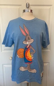 URBAN OUTFITTERS DUMBGOOD SPACE JAM Bugs Bunny Blue SS T Shirt Size Small NEW - Picture 1 of 10