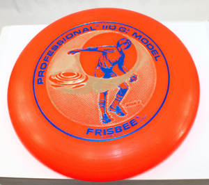 Wham-O Frisbee Flying Disc Professional 110G Model 1975 Orange Vintage Very Nice