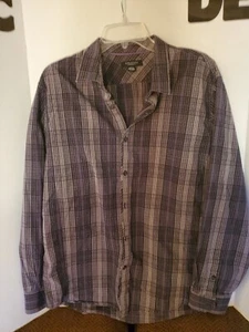 New Structure Modern Fit Plaid XL (44-46) Button Up Long Sleeve Shirt - Picture 1 of 3