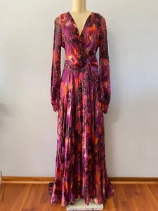 VESTIDO LARGO SEDA MUJER NAEEM KHAN TALLA M/L - Imagen 1 de 9