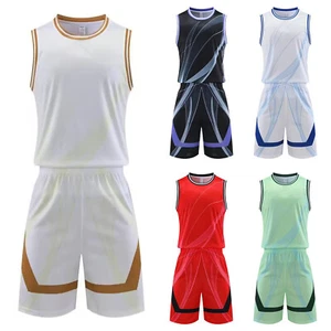 Kids Boys Basketball Sets Tank Top with Elastic Shorts Gym Sports Team Training - Picture 1 of 31
