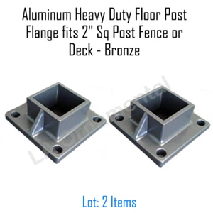 Brida de poste de piso de aluminio de alta resistencia se adapta a 2" cuadrada NW302-36 bronce lote 2 - Imagen 1 de 1